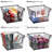 Sorbus 6 Pack Stackable Metal Storage Basket with Handles in Silver-885878472