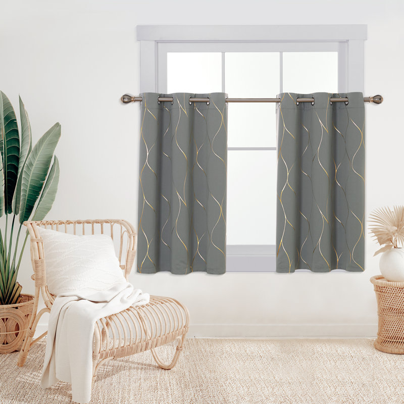 Boulus Room Darkening Curtain Pair, 42" W x 54" L, Light Gray