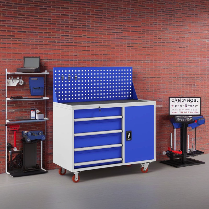 Heavy-Duty Tool Cabinet – Extra Thick Steel Workshop Storage for Industrial Tools, Blue