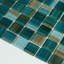 Carreau de mosaïque en verre à bord droit pour piscine 0,9 po x 0,9 po-133797353