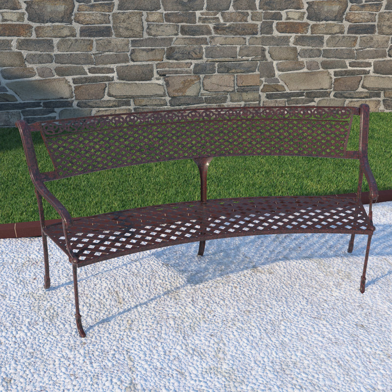Banc de jardin en aluminium Vanscoy, H 34 po x l 47 po