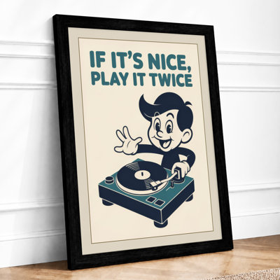 Play It Twice Retro - Framed Print