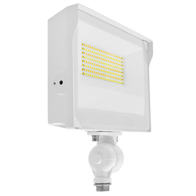 Projecteur à DEL universel LUXRITE, support à articulation réglable, IP65, 3CCT 3000K / 4000K / 5000K, 60/70 / 80W, 9240/10500 / 11680LM, capteur à photocellule à intensité variable