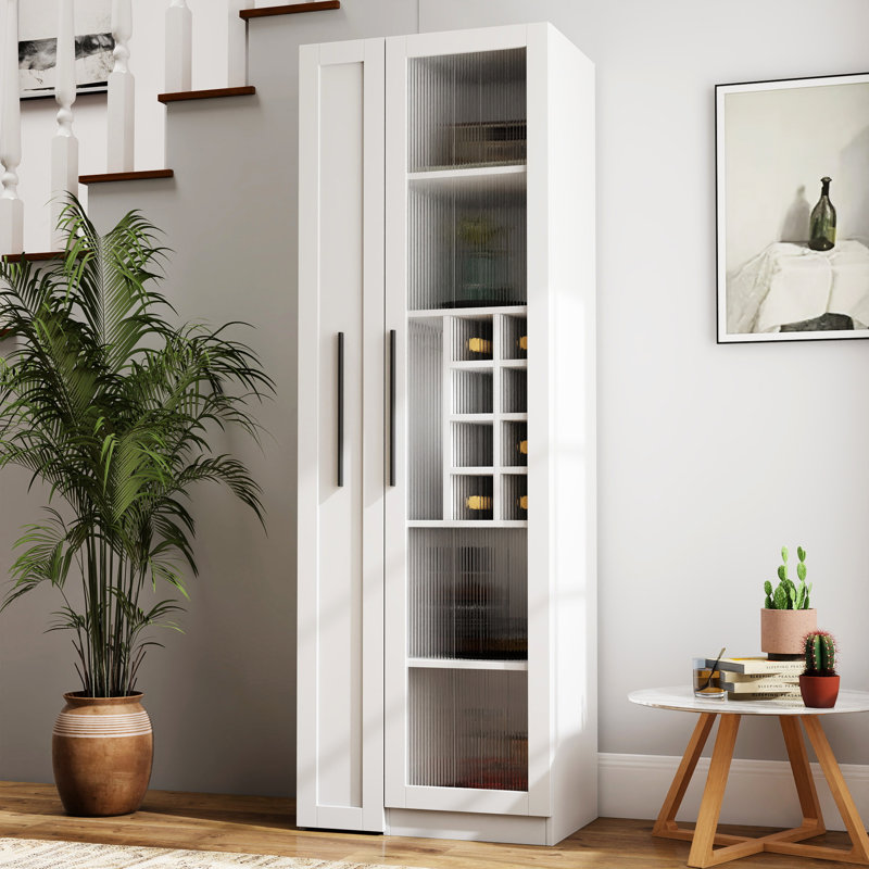 Polyvalent, extensible, rangement pour garde-manger, organisateur, portes en verre, panneau de particules et armoire fonctionnelle,