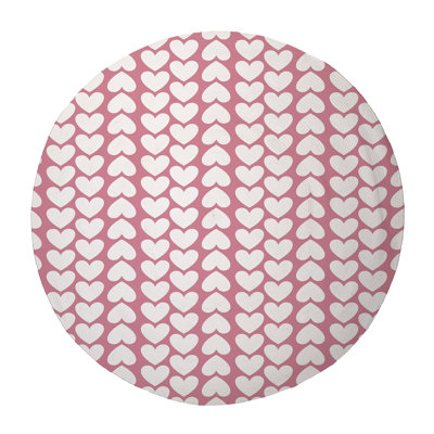 Valentine’s Heart Charm Braided Rug