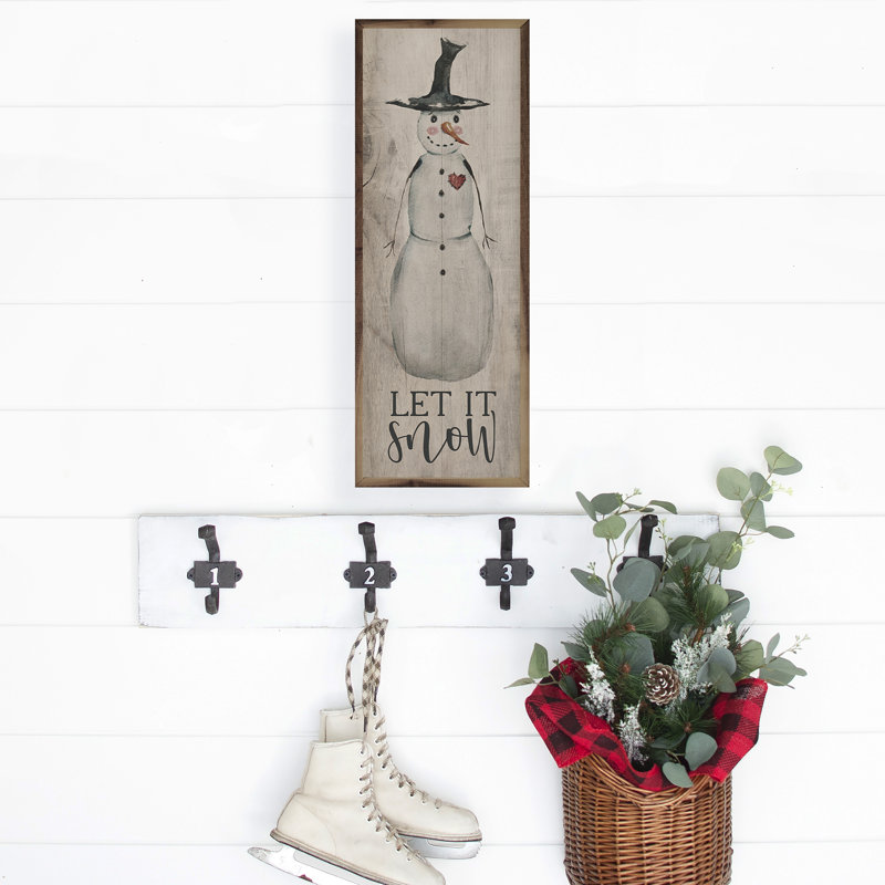 Let It Snow Snowman Whitewash, H 36 po x l 12 po