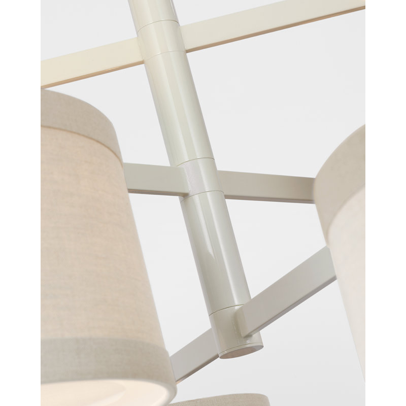 Walker 18 - Light Chandelier, White, 24.25" H x 41.25" W x 40.5" D, Light Cream