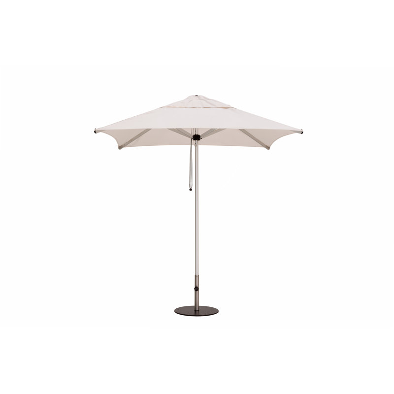 Mistral Market Umbrella, Silver Gray, Cement, 8.8 ft Round Canopy