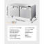 Porte de table commerciale en acier inoxydable 60 po