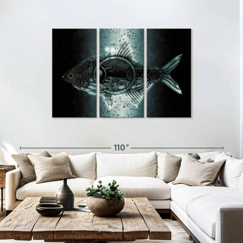 Kelan Steampunk Bream, 48" H x 74" W