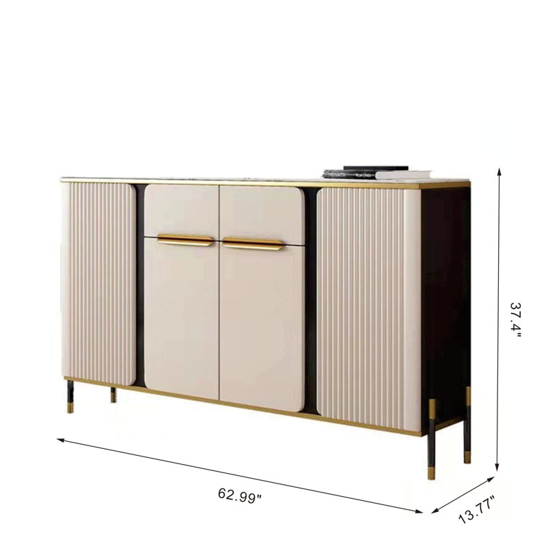 Zelta Sideboard, 37.4"H x 62.99"W x 13.77"D