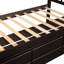 Lit plateforme simple avec rangement en bois massif et 6 tiroirs-121082786