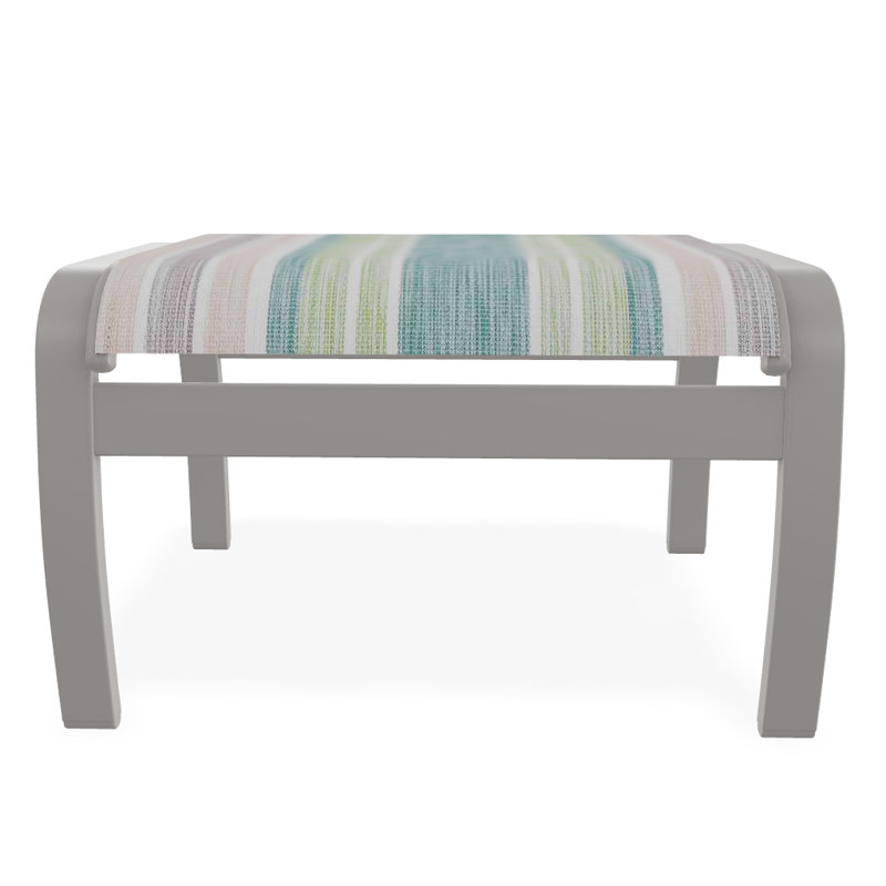 Repose-pieds d'extérieur avec coussin Askar, Gris chaleureux texturé, Bijou