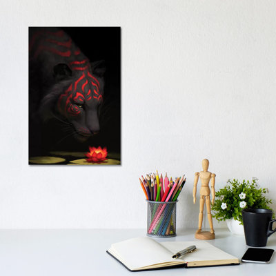 Tiger Lily 1 Piece Wrapped Canvas Painting