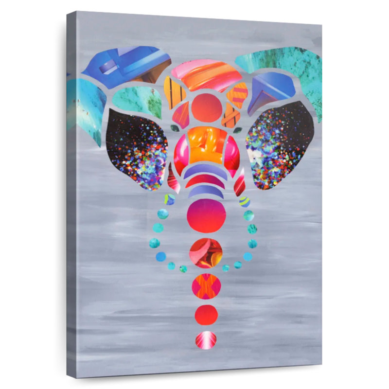 Brampt Abstract Elephant Love, 30" H x 20" W