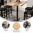 Rectangular Solid Wood Commercial Tabletop with Bar Height X-Base-427946856-427946858-427946855