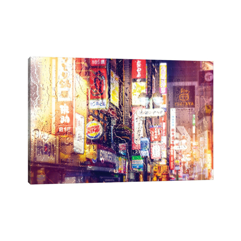 Behind The Window - Neon Colors by Philippe Hugonnard - Wrapped Canvas Print, 20.32 cm H x 30.48 cm W