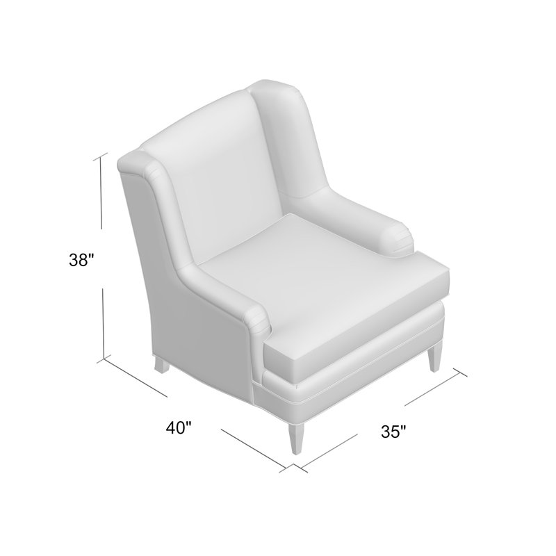 Savanah Wingback Chair, Gray
