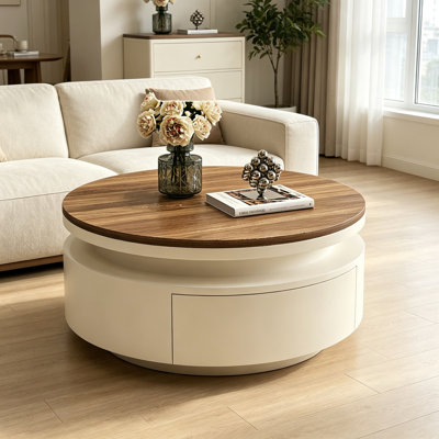 Modern Minimalist Coffee Table Wooden Drawer