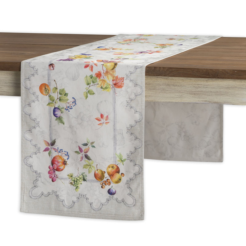 Maison d'Hermine Fruit D'Hiver 100% Cotton Table Runner - Double Layer - 14.5" x 72", 72" L x 14.5" W