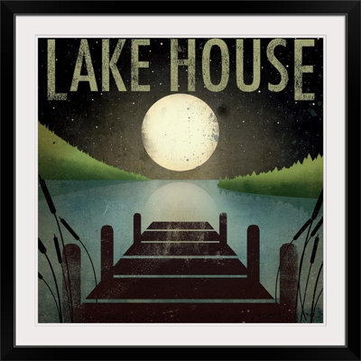 « lake house » par ryan fowler, affiche rétro