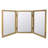 Trifold Wood Mirror
