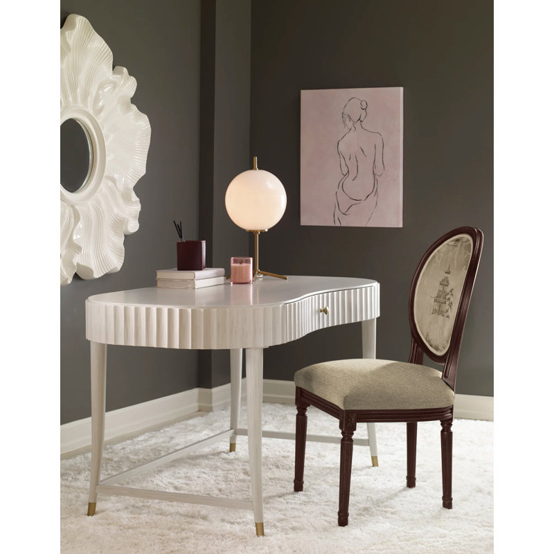 Helena Upholstered King Louis Back Side Chair, Espresso, 3162 Straw