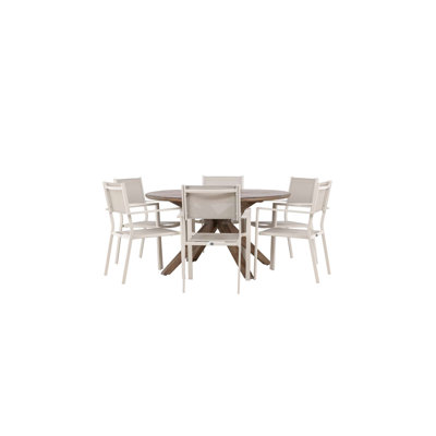 Kluesner 6 - Person Patio Dining Set Round Table