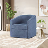 Sadat Polyester Fabric Swivel Accent Chair