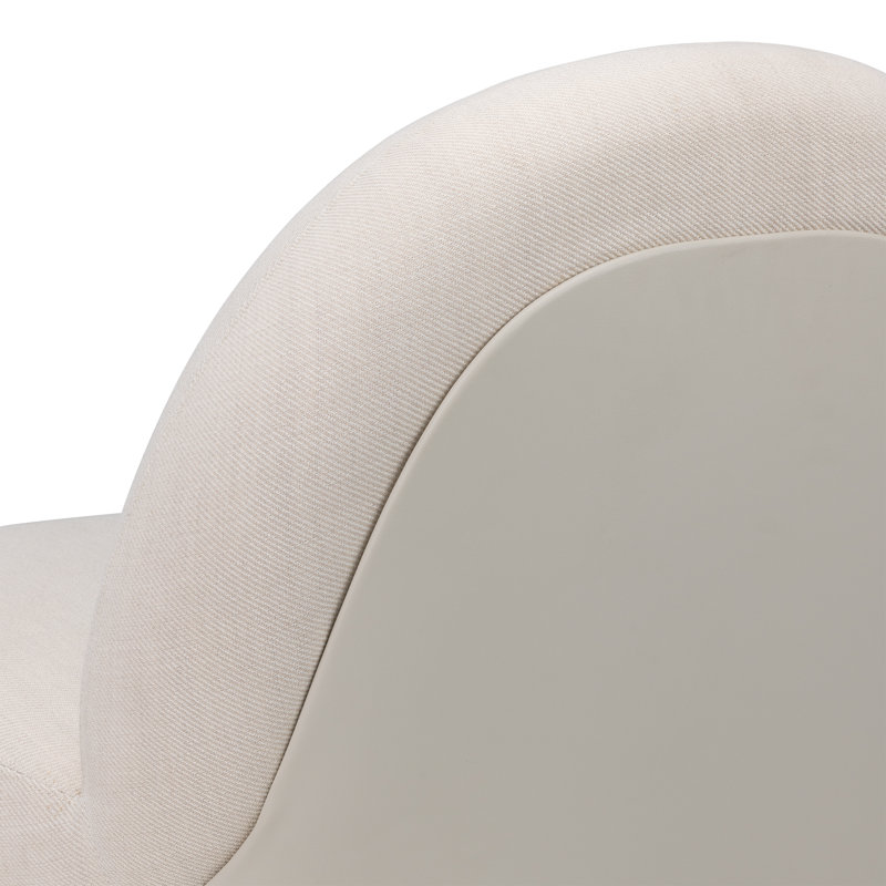 Chaise longue moelleuse et moelleuse, Beige