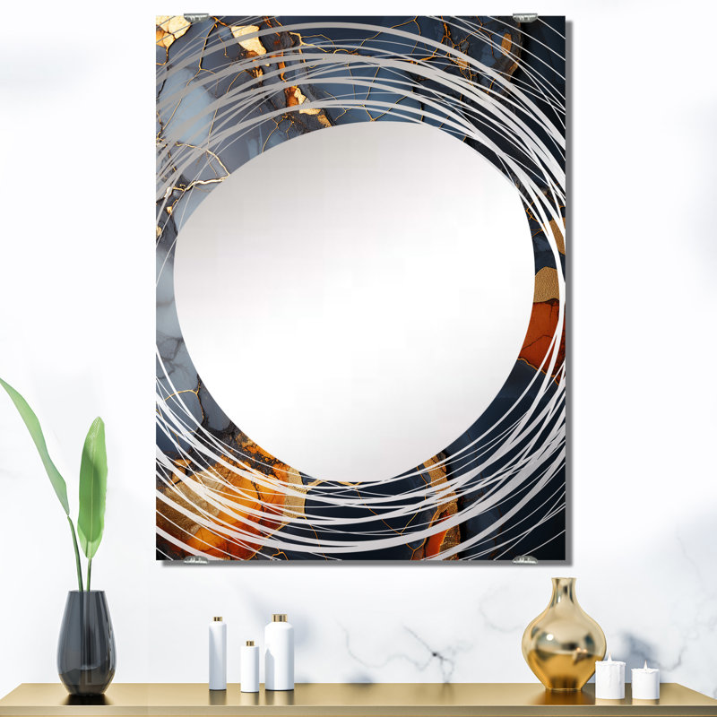 Miroir mural abstrait en marbre granit IV - marbre MIR137667, 40 po x 30 po