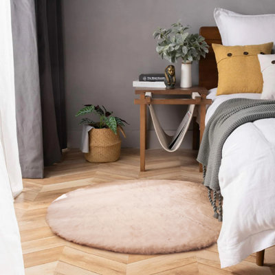 Tapis beige en simili lapin Tristion Cozy