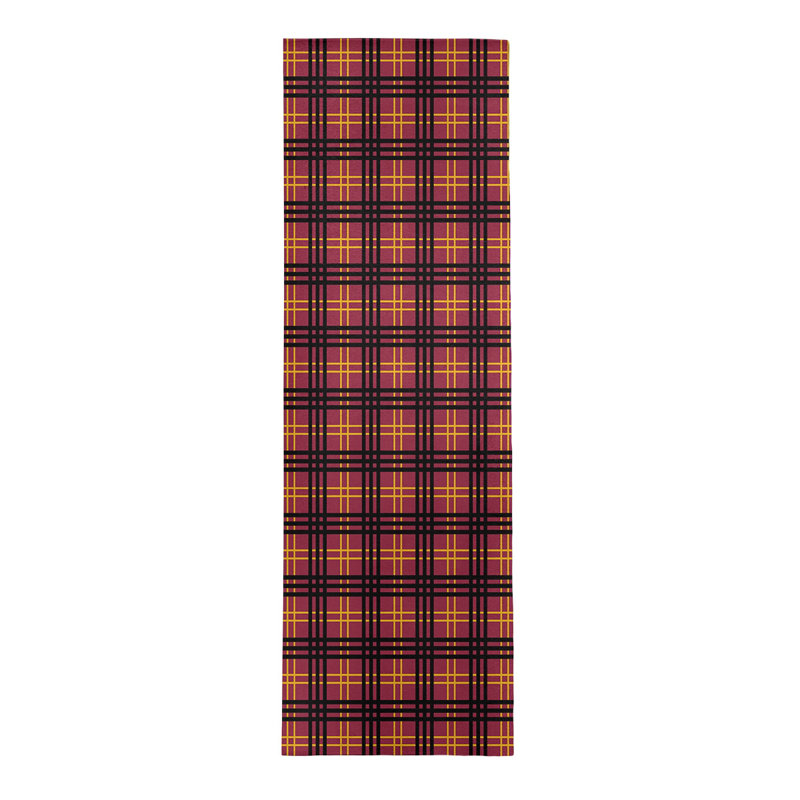 Tapis rouge à carreaux, Tapis de couloir 2 pi 6 po x 8 pi