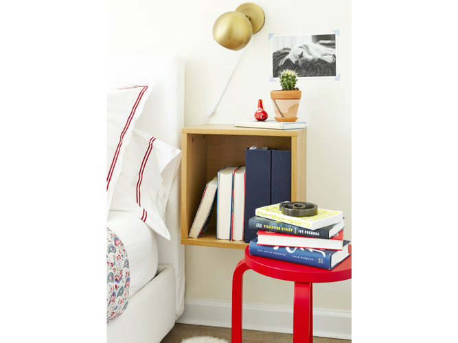 nightstand with sconce