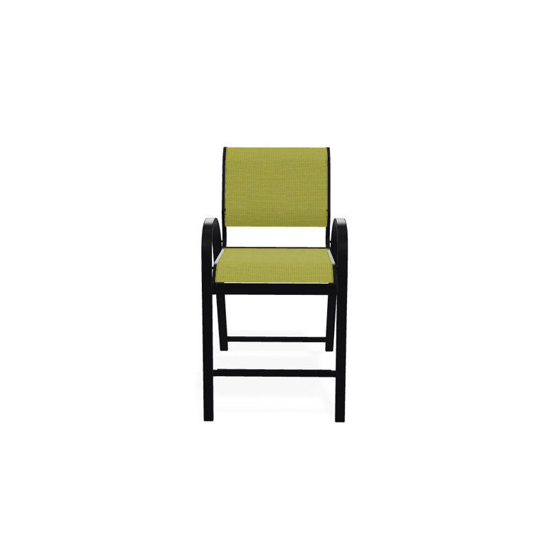 Tabouret de bar 42 po Holna, Lime 38D Sunbrella®, Noir texturé