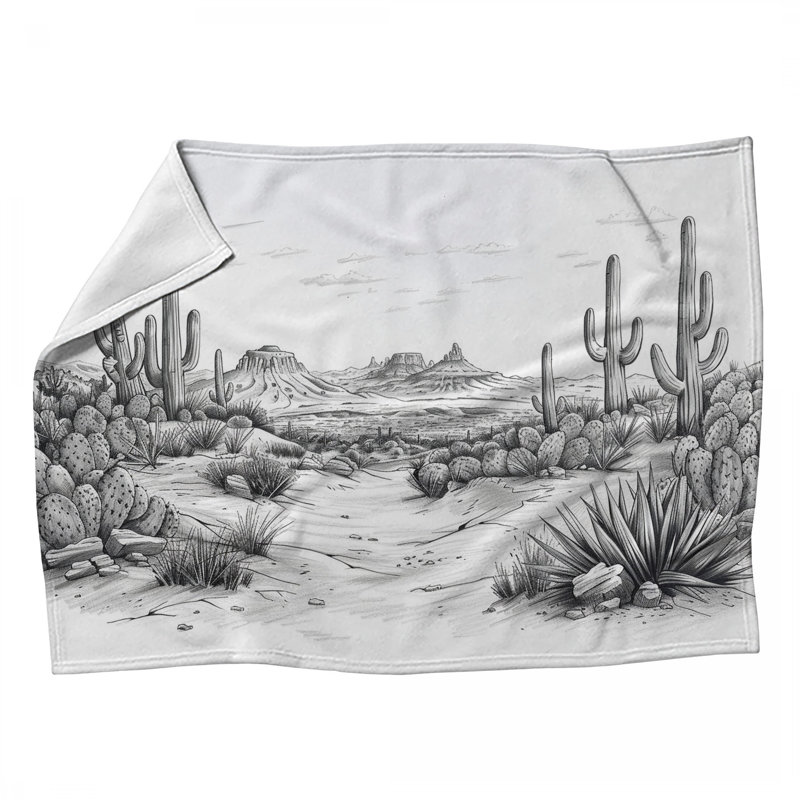 Blend Desert Machine Printed Throw Blanket, 60" W x 80" L