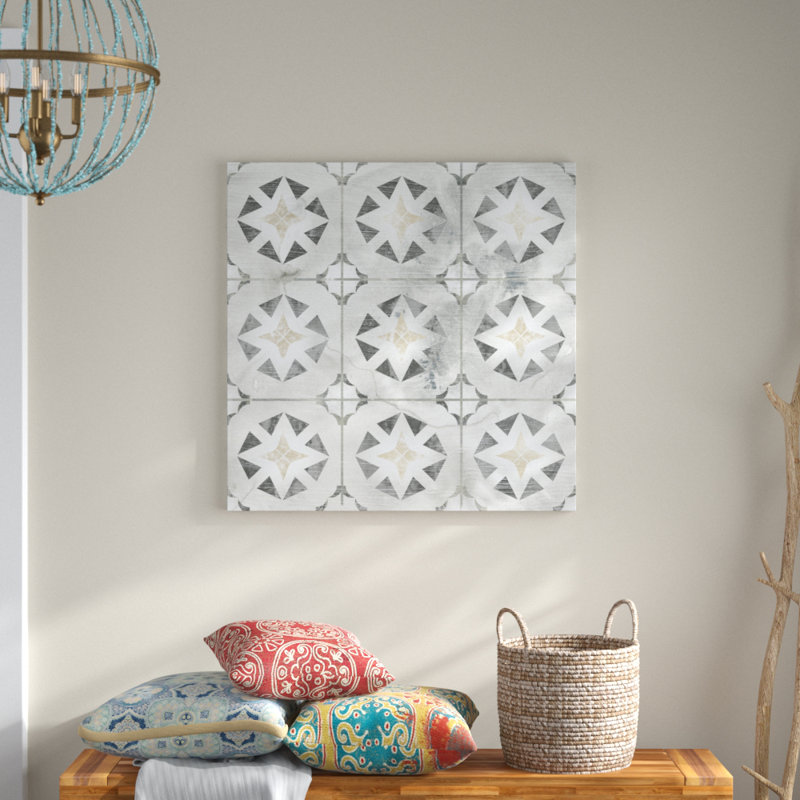 Marble Tile Design II by June Erica Vess - Wrapped Canvas Print, 91cm H x 91cm W