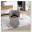 Chaise pivotante en tissu Teddy avec rangement à 360 degrés-1867907302