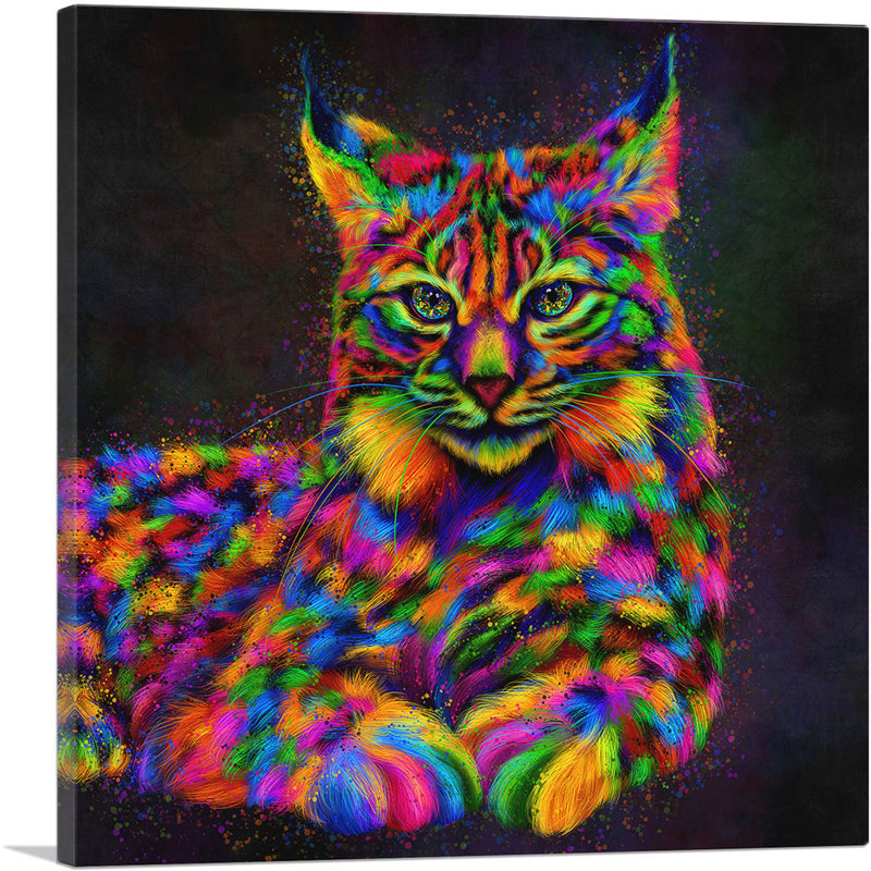 " Bobcat Cat Animal ", 26" H x 26" W x 0.75" D