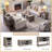 Yasmine 46" Farmhouse Console Table,Entryway Table  With Sliding Barn Door-1018145227