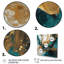 Turquoise et or sculptant l'espace - Art abstrait sur toile géométrique-88516019-88516018