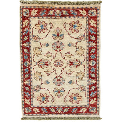 Rectangle 62 cm x 91 cm Oriental Wool Hand Woven Area Rug