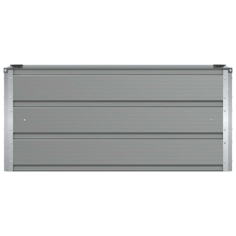 Planter Light Grey Steel 39.37 x 15.75 x 17.72 in Rectangular Outdoor Planter Box, Light Gray, 15.75" H x 39.37" W x 17.72" D