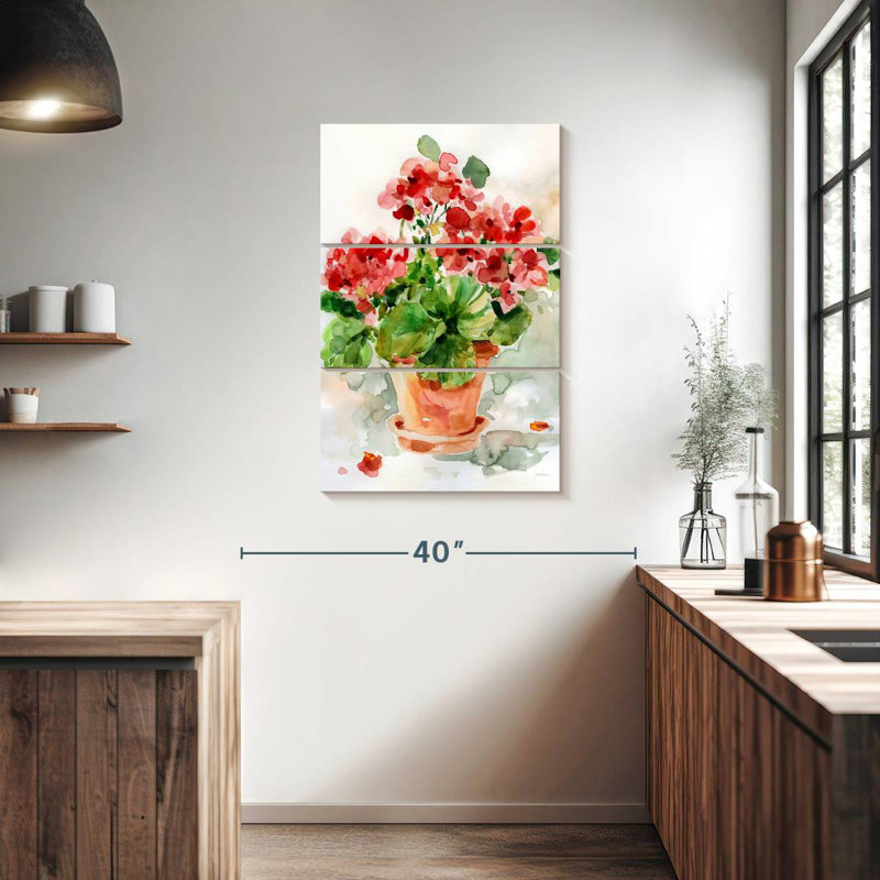 Harnek Summer Geranium I, 38" H x 24" W