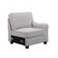 Canapé modulaire en L gris clair de 8 po avec repose-pieds et repose-pieds Leo-228390590