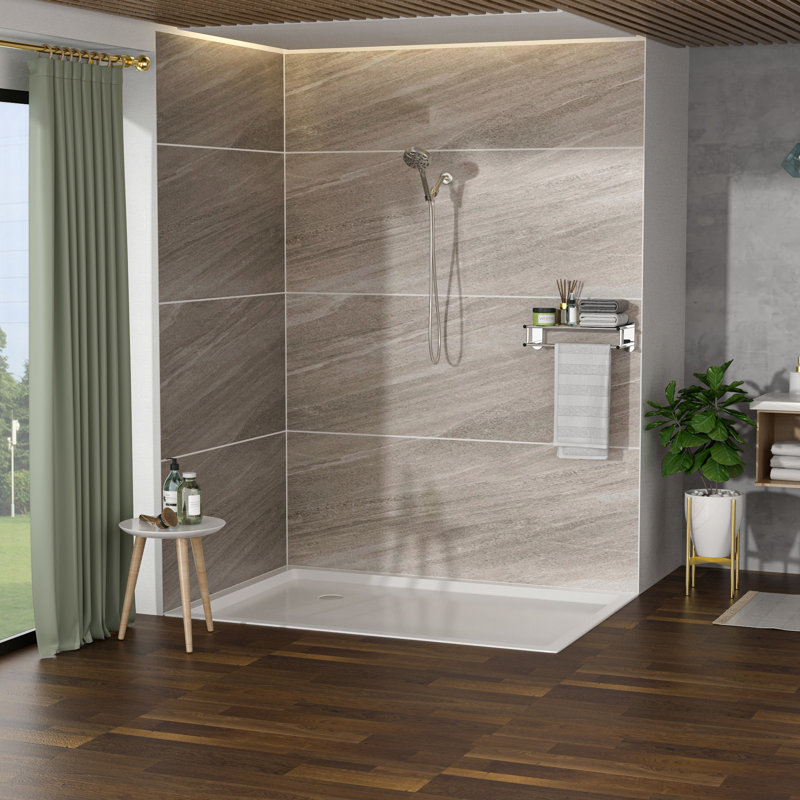 Douche à main en nickel brossé - 8 fonctions, tête de 4,7 po, boyau de 59 po Améliorez votre routine quotidienne Douche de 8 po en acier inoxydable de 4,7 po et 59 po