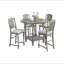 Table de salle à manger ronde gris clair clair 1pc Table Only