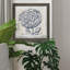 Indigo floral sur lin III - Toile encadrée de qualité supérieure - Toile encadrée de qualité supérieure - reproduction de cadre photo-2080313904-2080362191-2143341346