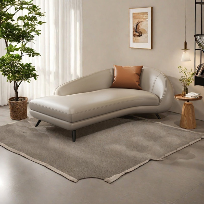 Fauteuil inclinable ergonomique en similicuir, Kaki clair, Face à la droite