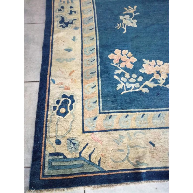 Antique Chinese - Peking Blue 1880s Rug